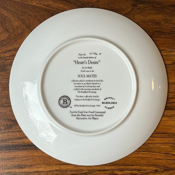 Lee Bogle The Heart's Desire Plate #6 in Soul Mates Collection Native American - Picture 5 of 8